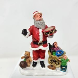 Lemax Christmas Village Santa Claus Figurine Bag of Toys Drum Holiday Miniature